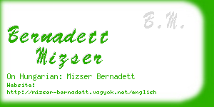 bernadett mizser business card
